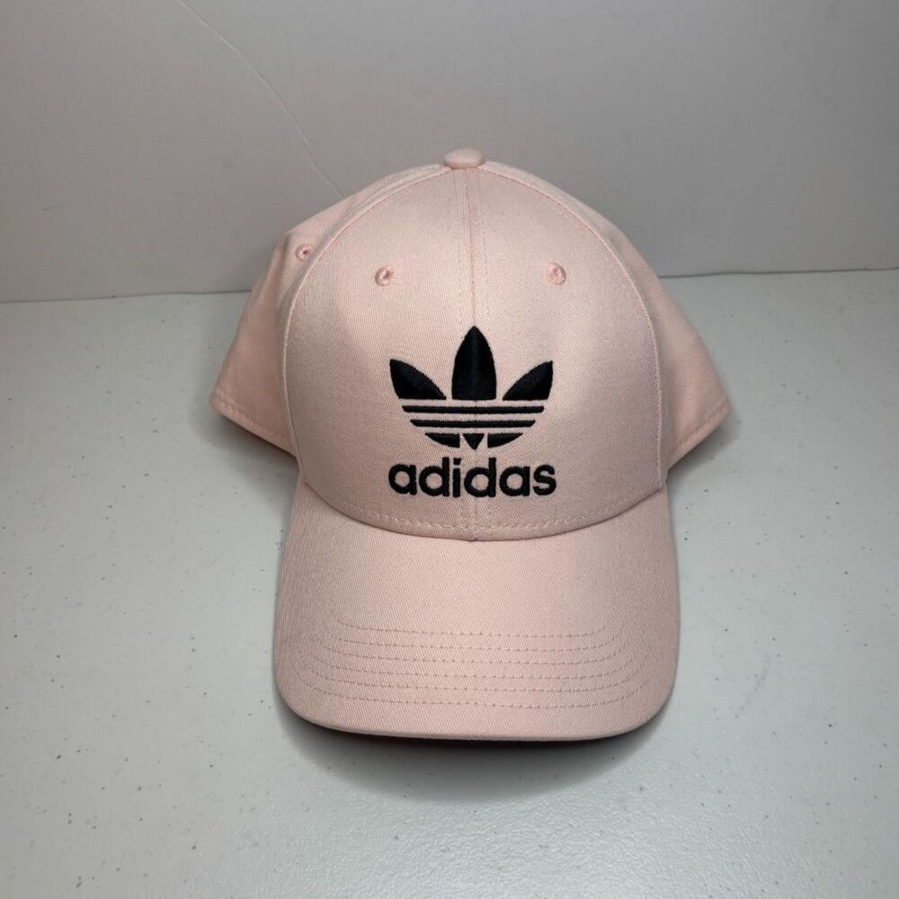 Adidas Original Baby Pink Logo Baseball Cap Snapback Hat Womens